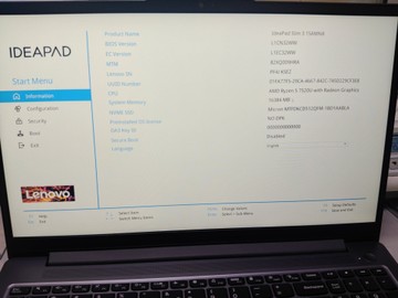 Б/в Ноутбук Lenovo 15/ryzen 5 7520u ddr5/16gb ddr5/hdd *відсутній/ssd 512 gb/*інтегрована 01-200933303