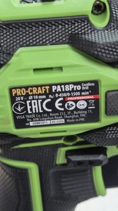 Б/в Шурупокрут Procraft pa-18 pro bl 1 акб і зп 01-200962345