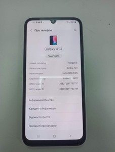 Б/у Мобільний телефон Samsung galaxy a24 sm-a245f 6/128gb 01-201137932
