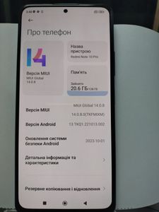 Б/в Мобільний телефон Xiaomi redmi note 10 pro 6/128gb 01-200803609