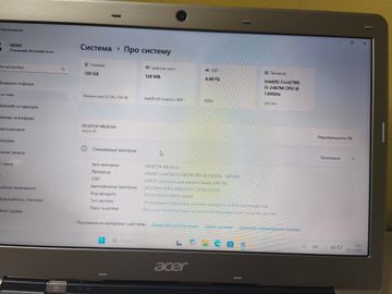 Б/у Ноутбук Acer 13/core i5 2467m ddr3/4gb ddr3/hdd 120 gb/ssd *відсутній/*інтегрована 01-200820831