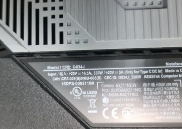 Б/в Ноутбук Asus 18/core i9-14900hx ddr5/32gb ddr5/ssd 2000 gb/geforce rtx4090 16gb 01-200835605