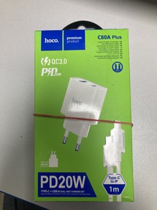 Б/в Мережевий зарядний пристрій Hoco c80a plus + type c 01-200933979