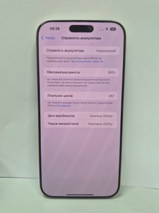 Б/у Мобільний телефон Apple iphone 16 pro max 1tb 01-200950178