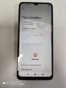 Б/в Мобільний телефон Xiaomi redmi a3 3/64gb 01-200962226