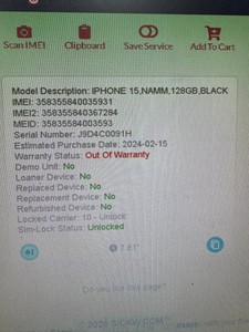 Б/в Мобільний телефон Apple iphone 15 128gb esim 01-200966497