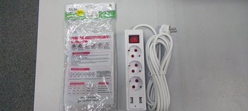 Б/в Подовжувач Colorful 3*220/2*usb 01-200990275