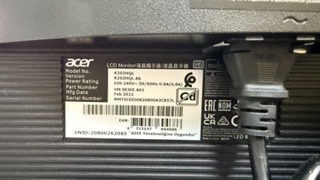 Б/в Монітор Acer k202hql 01-201075987
