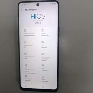 Б/в Мобільний телефон Tecno camon 19 6/128gb 01-201137600