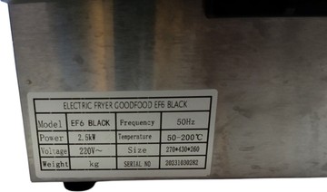Б/в Фритюрниця Goodfood ef6 black 01-201156891