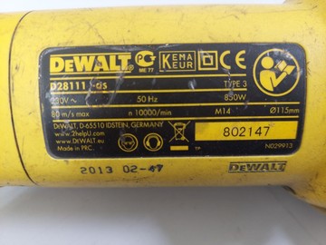 Б/у Угловая шлифмашина Dewalt d28111 01-201158650