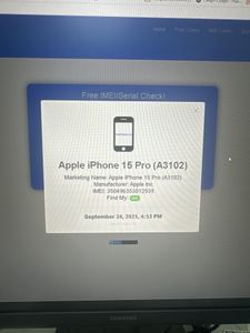 01-200741995: Apple iphone 15 pro 128gb