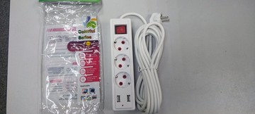 Б/в Подовжувач Colorful 3*220/2*usb 01-200990275