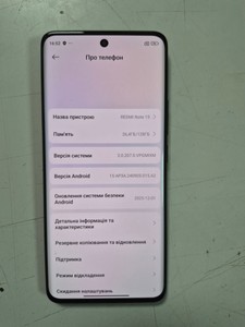 Б/в Мобільний телефон Xiaomi redmi note 15 4g 6/128gb 01-201110527