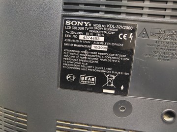 Б/в Телевізор Sony kdl-32v2000 01-201154670