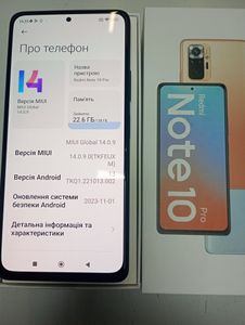 Б/в Мобільний телефон Xiaomi redmi note 10 pro 6/128gb 01-200831085