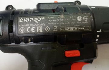 Б/в Шурупокрут Dnipro-M cd-218q 1акб 2ah зп 01-200845954