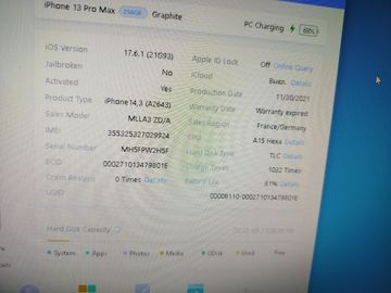 Б/в Мобільний телефон Apple iphone 13 pro max 256gb 01-200901968