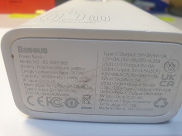 Б/у Повербанк Baseus bs-30kp365 30000mah 65w 01-201143053