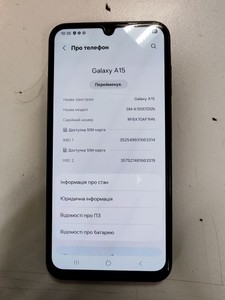 Б/в Мобільний телефон Samsung galaxy a15 sm-a155f 4/128gb 01-201154401