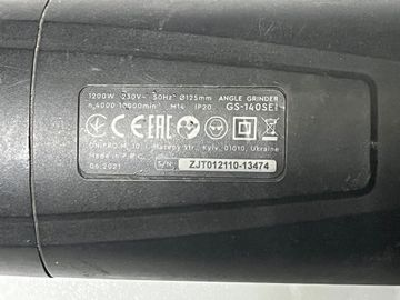 Б/в Кутова шліфмашина Dnipro-M gs-140se 2021 01-200899123