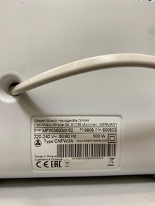 Б/в М`ясорубка Bosch mfw3600w 01-200963524