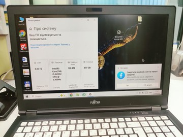 Б/в Ноутбук Fujitsu core i5 6200u ddr3/8gb ddr3/hdd *відсутній/ssd 512 gb/*інтегрована 01-200997960