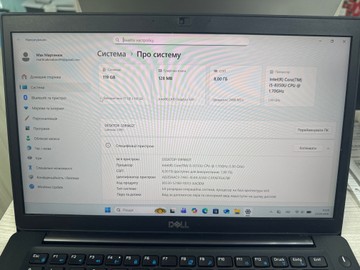 Б/в Ноутбук Dell 14/core i5 8350u ddr4/8gb ddr4/hdd *відсутній/ssd 128 gb/*інтегрована 01-201128849