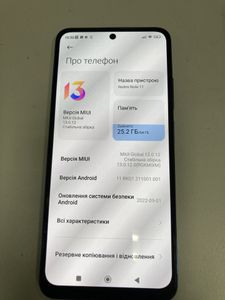 Б/в Мобільний телефон Xiaomi redmi note 11 4/64gb 01-200854377