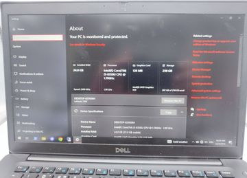 Б/в Ноутбук Dell 13/core i5 8350u ddr4/24gb ddr4/hdd *відсутній/ssd 256 gb/*інтегрована 01-200876509