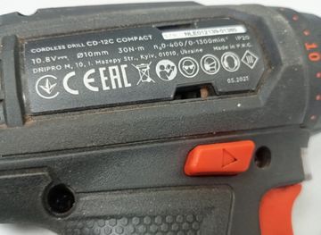 Б/у Шуруповерт Dnipro-M cd-12c compact 1акб зп 01-200884923