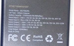 Б/в Повербанк Energizer li-pol 27000mah 65w ue27062pq 01-200939406