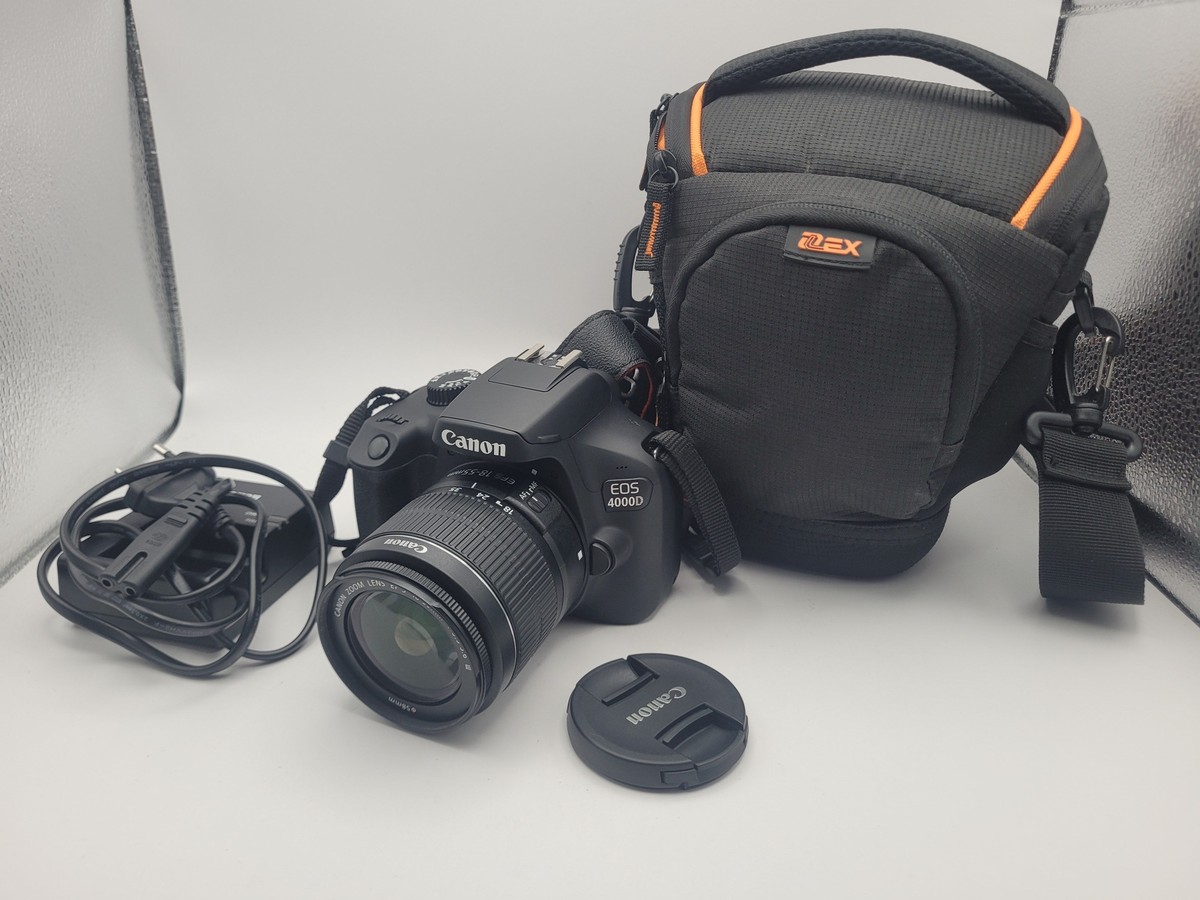 Canon eos 4000d + ef-s 18-55mm macro 0-25m 0,8ft