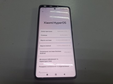 Б/в Мобільний телефон Xiaomi redmi note 14 pro 4g 8/256gb 01-201158381