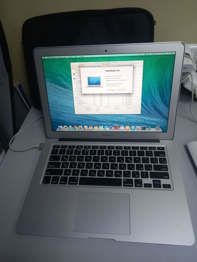 macbook air a1466/ 13,3"/ core i5 1.3ghz/ram4gb/ssd256gb/intel hd graphics 5000