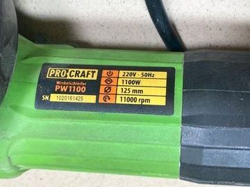 Б/в Кутова шліфмашина Procraft pw-1100 01-200808341