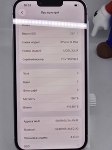 Б/в Мобільний телефон Apple iphone 14 plus 128gb esim 01-200824816