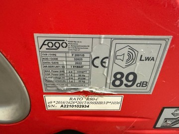 Б/у Генератор Fogo f2001is 01-200990332