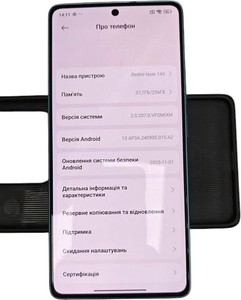 Б/в Мобільний телефон Xiaomi redmi note 14s 8/256gb 01-200909585