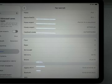 Б/в Планшет Apple ipad air 2020 wi-fi 64gb 01-200881610