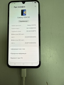 Б/в Мобільний телефон Samsung galaxy a34 5g 8/256gb 01-200958713