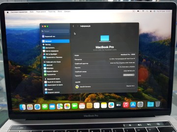 Б/в Ноутбук Apple macbook pro 2019 a2159 13,3" core i5 1,4ghz/ram16gb/ssd256gb/intel iris plus graphics 645 01-200896527