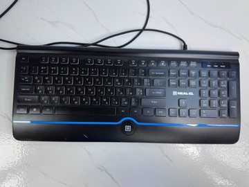 Б/в Клавіатура Real-El comfort 8000 backlit usb 01-200986681