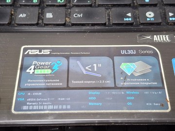 Б/у Ноутбук Asus 13/core i5 430m ddr3/4gb ddr2/hdd 300 gb/ssd *відсутній/geforce 310m 01-201007895