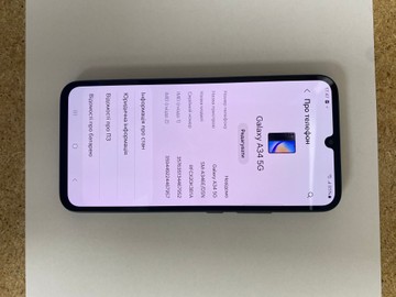 Б/в Мобільний телефон Samsung galaxy a34 5g sm-a346e 6/128gb 01-201144788