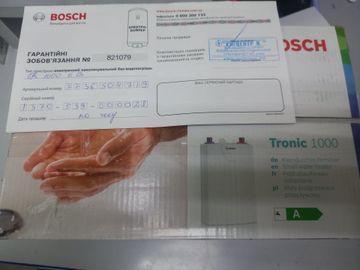 Б/в Водонагрівач електричний проточний Bosch tronic tr1000 6 b 01-200812859