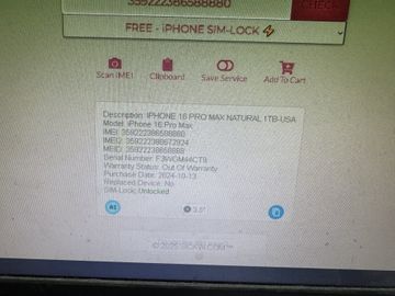 Б/у Мобильний телефон Apple iphone 16 pro max 1tb esim 01-200815300