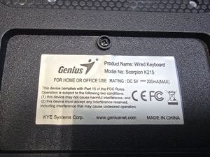 Б/у Клавиатура Genius scorpion k215, usb, ukr 01-200829877