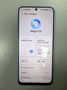 Б/в Мобільний телефон Honor 90 lite crt-nx1 8/256gb 01-200859321