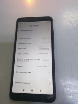 Б/в Мобільний телефон Xiaomi redmi 6a 2/16gb 01-200896187